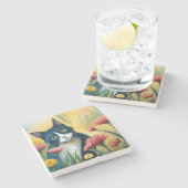 Dessous-de-verre En Pierre FLoral (Côté)