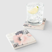 Dessous-de-verre En Pierre Floral (Côté)