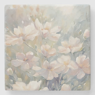 Dessous-de-verre En Pierre Floral Aquarelle Fleurs Pastel Design 359