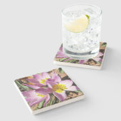 Dessous-de-verre En Pierre Floral de Pink (Côté)