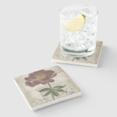 Dessous-de-verre En Pierre Floral français I (Côté)