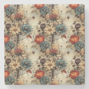 Dessous-de-verre En Pierre Floral Thanksgiving Motif Vintage (11)