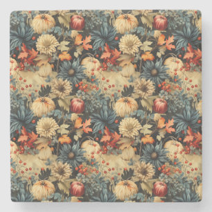 Dessous-de-verre En Pierre Floral Thanksgiving Motif Vintage (12)