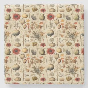 Dessous-de-verre En Pierre Floral Thanksgiving Motif Vintage (3)