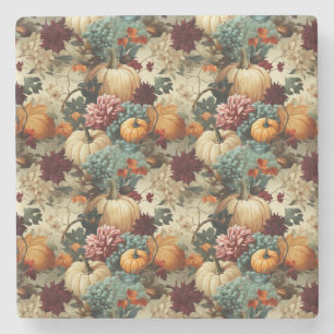 Dessous-de-verre En Pierre Floral Thanksgiving Motif Vintage (8)