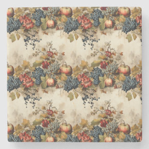 Dessous-de-verre En Pierre Floral Thanksgiving Motif Vintage (9)