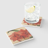 Dessous-de-verre En Pierre Floral vibrant VIII (Côté)