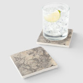 Dessous-de-verre En Pierre Flore tatouée I (Côté)