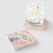 Dessous-de-verre En Pierre Florida Stone Coaster  (Côté)