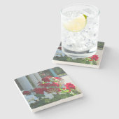 Dessous-de-verre En Pierre Flower Box Geraniums - Martha's Vineyard (Côté)