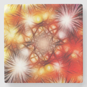 Dessous-de-verre En Pierre Fond d'étoiles de feux d'artifice abstraits