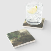 Dessous-de-verre En Pierre Fontaine du Lion à Rome (par H.A. Brendekilde) (Côté)