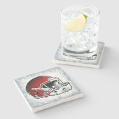 Dessous-de-verre En Pierre Football (Côté)