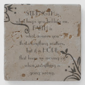 Dessous-de-verre En Pierre Force, foi et espoir (Devant)