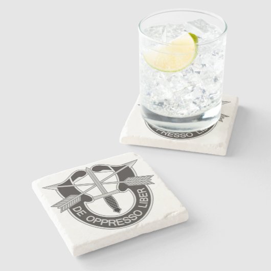 Dessous-de-verre En Pierre Forces spéciales SF De Oppresso Liber (Côté)