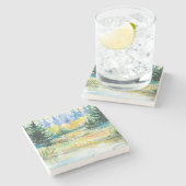 Dessous-de-verre En Pierre Forêt (Côté)