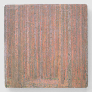 Dessous-de-verre En Pierre Forêt de sapins de Gustav Klimt Tannenwald Arbres