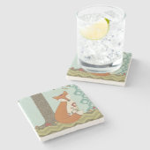 Dessous-de-verre En Pierre Forêt Whimsy III (Côté)