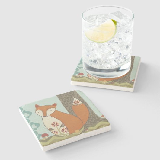 Dessous-de-verre En Pierre Forêt Whimsy IV (Côté)