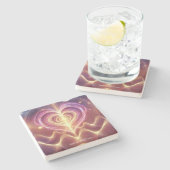 Dessous-de-verre En Pierre Forgiveness Heart Stone Coaster (Côté)