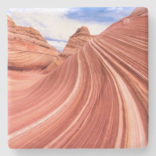 Dessous-de-verre En Pierre Formation de Wave Sandstone Rock (Devant)