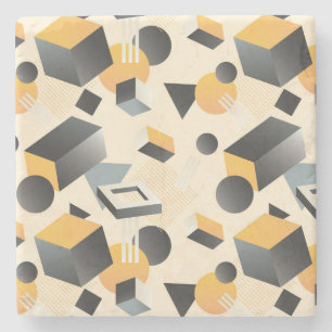 Dessous-de-verre En Pierre Formes, boîtes, cubes et triangles 3 dimensions