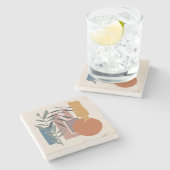 Dessous-de-verre En Pierre Formes Et Étapes patinées (Côté)