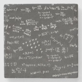 Dessous-de-verre En Pierre Formules Mathématiques Et Numéros (Devant)