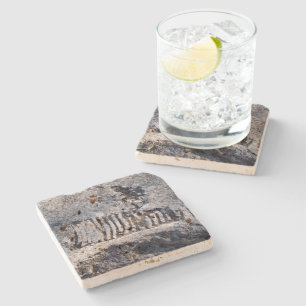 Dessous-de-verre En Pierre Fossile Céphalopode Nautiloïde Mollusque Marin Anc