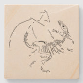 Dessous-de-verre En Pierre Fossiles dragons (Devant)