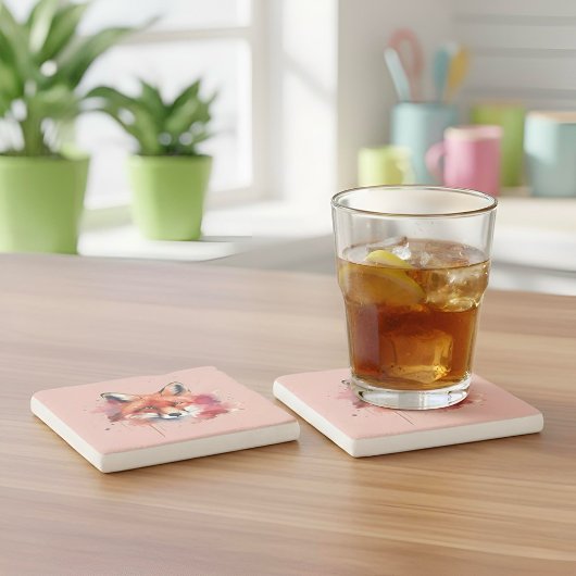 Dessous-de-verre En Pierre Fox Stone Coaster