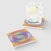 Dessous-de-verre En Pierre Fractale psychédélique (Côté)