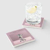 Dessous-de-verre En Pierre Fragile Zebra : Manipuler avec soin (Côté)