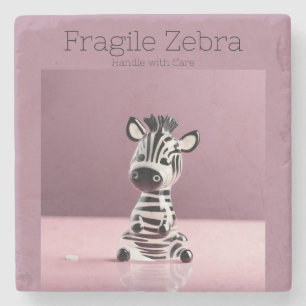 Dessous-de-verre En Pierre Fragile Zebra : Manipuler avec soin