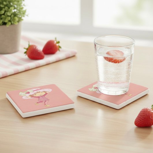 Dessous-de-verre En Pierre Fraise
