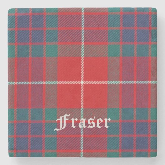 Dessous-de-verre En Pierre Fraser, Fraser Scottish Tartan, Fraser Clan, Frase (Devant)