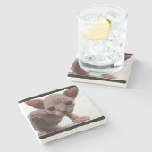 Dessous-de-verre En Pierre Freaky Cute Furless (Côté)