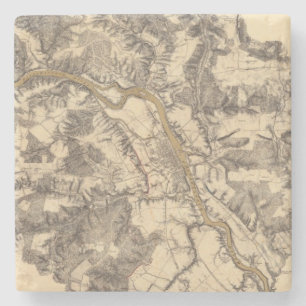 Dessous-de-verre En Pierre Fredericksburg, la Virginie