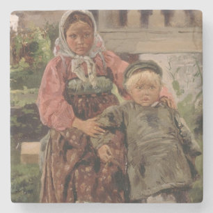 Dessous-de-verre En Pierre Frère et soeur, 1880