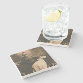 Dessous-de-verre En Pierre Frères zombies (Côté)