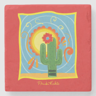 Dessous-de-verre En Pierre Frida Kahlo Cactus Graphic