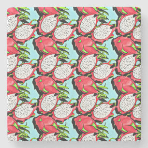 Dessous-de-verre En Pierre fruit de dragon rouge