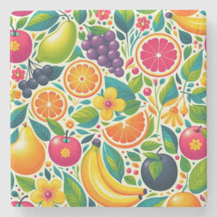 Dessous-de-verre En Pierre Fruits colorés