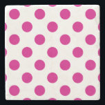 Dessous-de-verre En Pierre Fuchsia polka<br><div class="desc">Fuchsia and white polka dots</div>