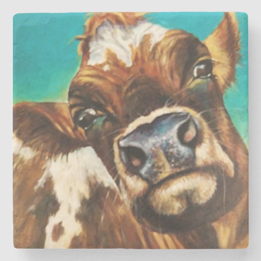 Dessous-de-verre En Pierre Fumée de vache (Devant)