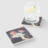 Dessous-de-verre En Pierre Funny Drinking Friend Sister Fun  (Côté)
