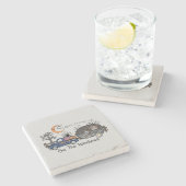 Dessous-de-verre En Pierre Funny Halloween Camping (Côté)