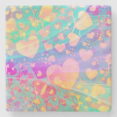 Dessous-de-verre En Pierre Funny Heart Motif XI - couleur (Devant)