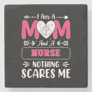 Dessous-de-verre En Pierre Funny Nurse Maman, Nurse Mom drôle citations