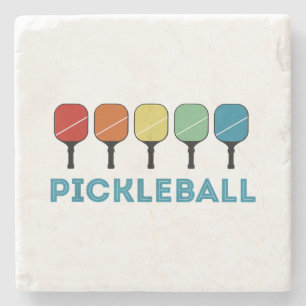 Dessous-de-verre En Pierre Funny Pickleball Retro Vintage
